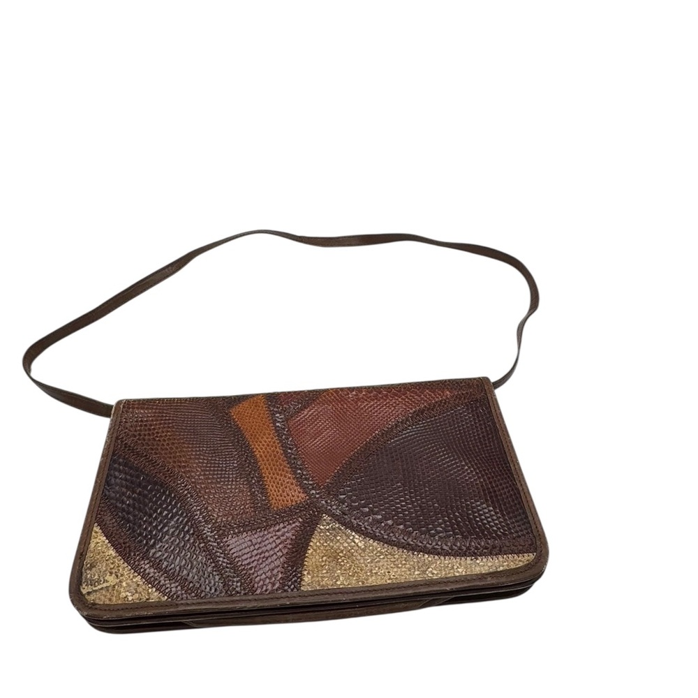 Vintage Clutch Lizard Patchwork Leather